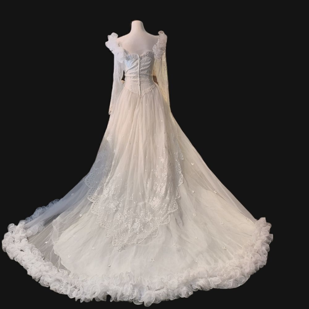 Handmade vintage wedding dress